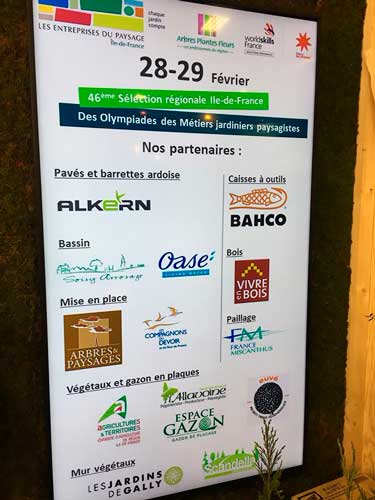 Sélection régionale Île de France Olympiades des Métiers, Jardiniers-Paysagistes 